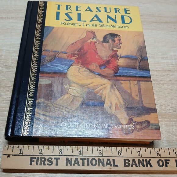 1986 Robert Louis Stevenson Treasure Island Hardcover McNally & Company - Picture 6 of 12